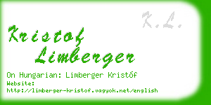 kristof limberger business card